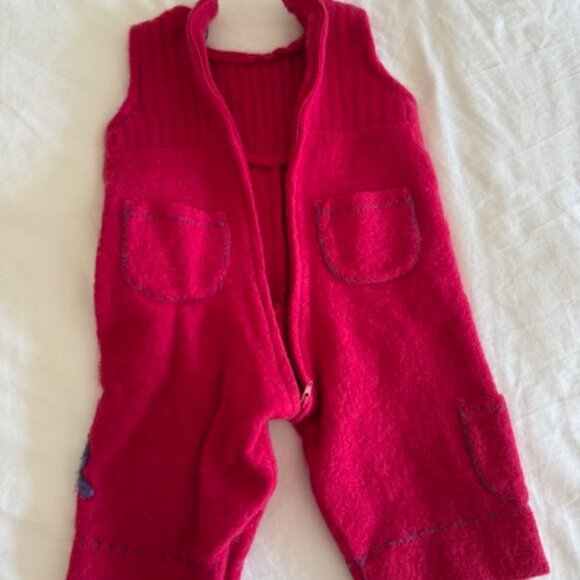 Petite Fille “Feuille” Wool Overalls – Size 18 Months - Picture 4 of 10